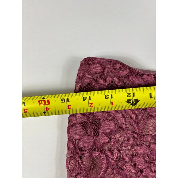 ASOS Lace Crochet Pencil Skirt Pink Purple size 8 - Picture 11 of 11